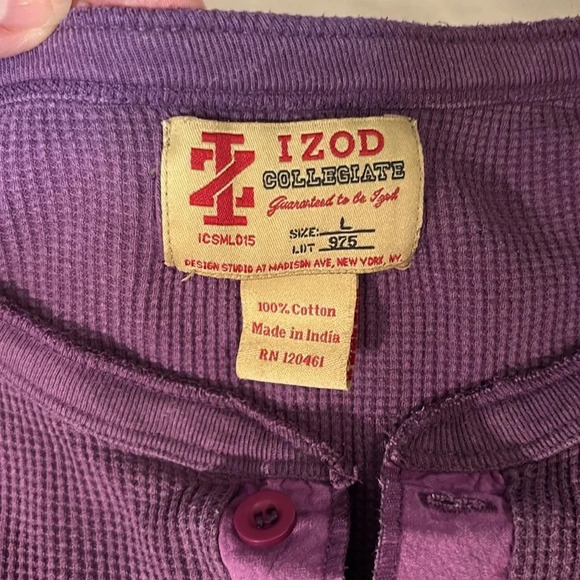 IZOD Kansas State University KSU Wildcats waffle Henley - Picture 4 of 10